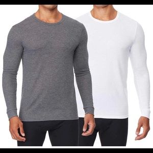 32 Degrees Mens Heat Long Sleeve Crew Neck Tees